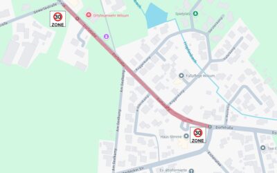 Tempo 30 und neue Querungshilfe: Mehr Sicherheit auf der Dorfstraße