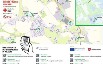 Karte der Wilsumer Defibrillatoren
