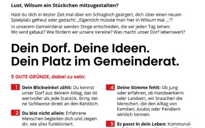 Lass dich für den Gemeinderat aufstellen!