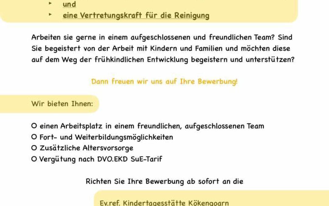 Stellenanzeige Kökengoarn