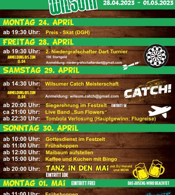 Veranstaltung – Volksfest Wilsum 2023